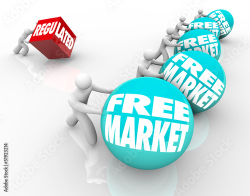 Illustration: Free Market Vs Regulation Disadvantage Competition Regulated Bus Free Market Vs Regulation Disadvantage Competition Regulated Bus