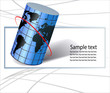Vector: Cylindrical world map Cylindrical world map