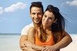 Loving couple on the beach