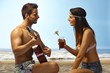 Romantic evening on the beach
