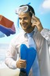 Businessman on the beach