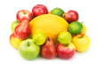 fruit set isolated on a white background