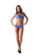 Photo: Gorgeous model posing in blue bathing suit Gorgeous model posing in blue bathing suit