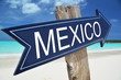 MEXICO sign on the beach