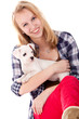 Smiling with my puppy