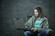 Student with laptop