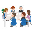 会議をする人物