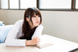 asian school girl in high school