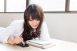 asian school girl in high school