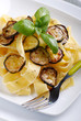 Photo: pappardelle all'uovo con zucchine fritte pappardelle all'uovo con zucchine fritte