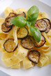 Photo: pappardelle all'uovo con zucchine fritte pappardelle all'uovo con zucchine fritte