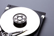 opened hard disk drive