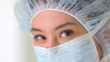Close up of Chinese woman doctor wearing surgical mask