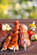 auswahl von grillspiessen