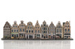 skyline from old amsterdam model houses