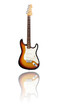 E-Gitarre mit Spiegelung, three tone sunburst