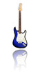 E-Gitarre mit Spiegelung, blueburst