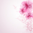 vector background with pastel flowers