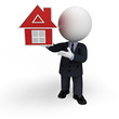 3d white people as business man