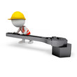 3d white people as worker