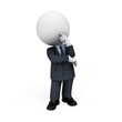 3d white people as business man