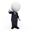 3d white people as business man