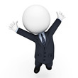 3d white people as business man