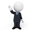 3d white people as business man