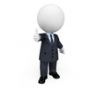 3d white people as business man