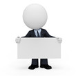 3d white people as business man