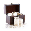 Case of silver coins