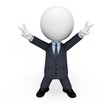 3d white people as business man