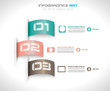 Infographic design template with paper tags.