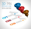 Infographic design template with paper tags.