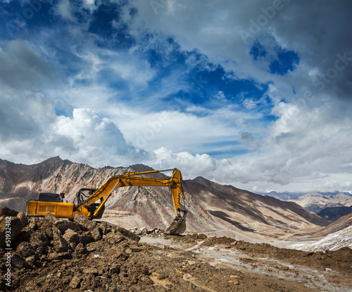 Photo: Road construction in mountains Himalayas Road construction in mountains Himalayas