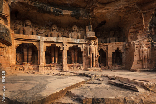 Photo: Statues of Jain thirthankaras Statues of Jain thirthankaras