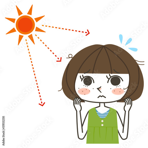 Illustration: 女性と紫外線 女性と紫外線