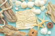 Sea shells greeting card