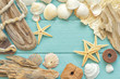 Sea shells greeting card