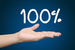 Hand holding the discount information..