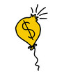Illustration: balloon with showing dollar balloon with showing dollar