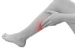 Pain in a woman calf