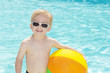 Photo: Little Boy Playing at the Pool Little Boy Playing at the Pool