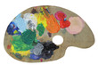 isolated colorful palette