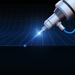 Laser wire concept background 3D