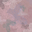 Vector illustration of a background in bright butterflies