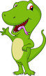 funny crocodile cartoon waving