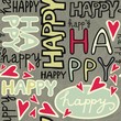 Vector: graffiti grunge napis happy z sercami na ciemnym tle graffiti grunge napis happy z sercami na ciemnym tle