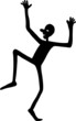 Illustration: Silhouette Dancing Stick Man Silhouette Dancing Stick Man