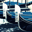 Famous typical gondolas